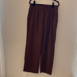Old Navy Women's Brown Linen Wide Leg Pants